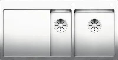 Image de BLANCO Evier CLARON 6 S-IF Cuve à droite Acier inoxydable avec soupape InFino® (PushControl) / Cuve en acier inoxydable