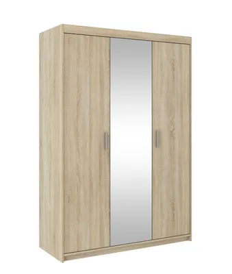 Produktbild von AX LIVING Storicos 3T 3-türige Kleiderschrank mit Spiegel Eiche Sonoma