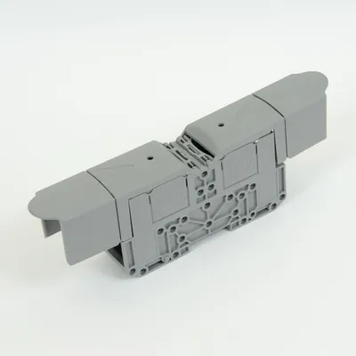 Obrázok produktu pre ONKA 150mm2 M12 Skrutkovacia svorkovnica na DIN lištu s ochranným krytom, sivá, 1030088