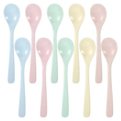 Eierlöffel-Set, 10 Stück, bunt, Kunststoff, 16 cm, spülmaschinengeeignet