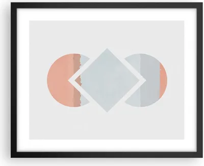 Produktbild von Gerahmtes Poster - Schwarzer Rahmen - Stück Geometrisch Diamant - 50x40 cm - Wand Bild - Wanddeko - Wandbilder - Kunstposter - Wandposter - Bilderrahmen - Bilder - Kunstdruck - P2BAA50x40-4690