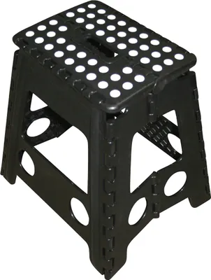 Produktbild von Benson Faltbarer Hocker Groß - Schwarz/Weiß