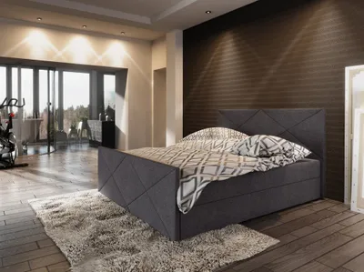 Produktbild von Boxspring-Doppelbett VASILISA 4 – 160x200, Dunkelgrau