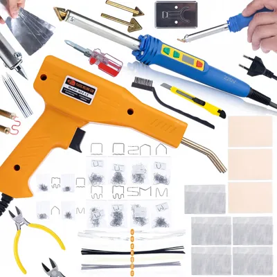 Image de Rosfix Kit Blue Kong RBK120W – Poste à Souder Plastique 120 W avec Contrôle de Température 200 – 600 °C | Comprend Pince, Alimentation
