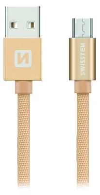 Obrázok produktu pre Swissten Dátový Kábel Textile Usb / Micro Usb 1,2 M Zlatý