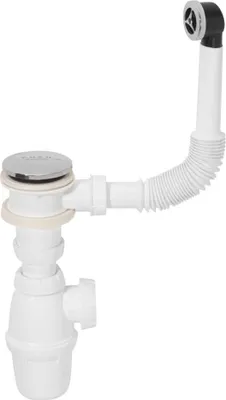 Produktbild von Siphon für das Waschbecken mit Push Open und Überlaufgarnitur
