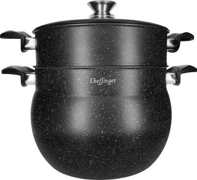 Produktbild von Cheffinger CF-COUS6: 6L Marmorbeschichteter Dampfgarer Couscous-Topf