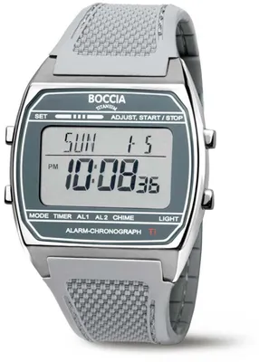 Zdjęcie produktu dla Cyfrowy zegarek na rękę Boccia 3738-01 Titanium Grey