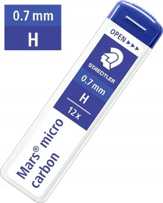 Produktbild von Staedtler Mars Micro Carbon, H, Grau, 0,7 mm, Mars micro 775, Graphite 779, Box, 12 Stück(e)