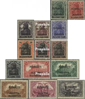 Produktbild von Briefmarken Allenstein 1920 Mi 1-14 (kompl.Ausg.) mit Falz Germania