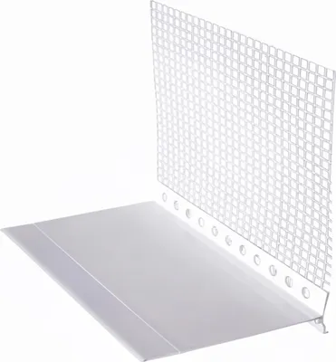 Produktbild von Sockelkantenprofil 100mm Sockelprofil WDVS Sockelschiene Tropfkante Profil