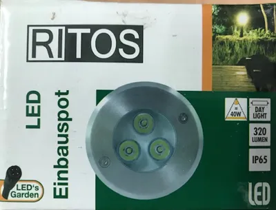Produktbild von Ritos LED's Garden LED Garten Einbaustrahler rund 100mm 3W silber kaltweiß 6000K