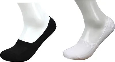 Produktbild von 10 Paar unsichtbare Sneakersocken Füßlinge mit Silikon-Streifen Mix Schwarz/Weiß Größe 35-38