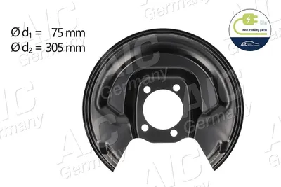 Produktbild von AIC Spritzblech Bremsscheibe für TOYOTA Yaris Schrägheck (P9) Hinten Rechts 58262 Ankerblech