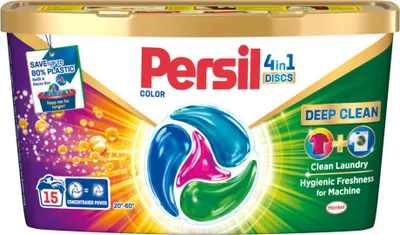 Produktbild von Persil - Waschmittel - Wäschekapseln Discs Buntwäsche - Für Buntwäsche - 15 Wäschen - 1 Stück