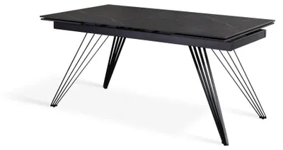 Immagine prodotto di Tavolo Allungabile 160/240x90x76 cm in Vetroceramica Match 1 Nero Opaco