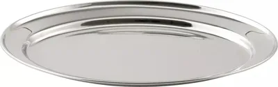 Immagine prodotto di WEIS  Servierplatte 18/10 Edelstahl, oval, Länge: 395 mm, Breite: 270 mm