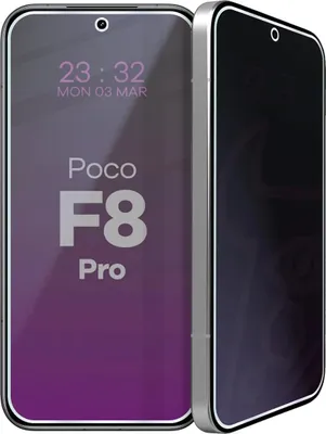 Produktbild von Hybridglas mit Privatschutzfilter für Xiaomi POCO F8 Pro, Bizon Glass Mule Shadow, Matt
