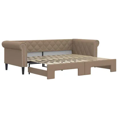 Productafbeelding van vidaXL Dagbed uitschuifbaar, cappuccino, 90x200 cm, kunstleer