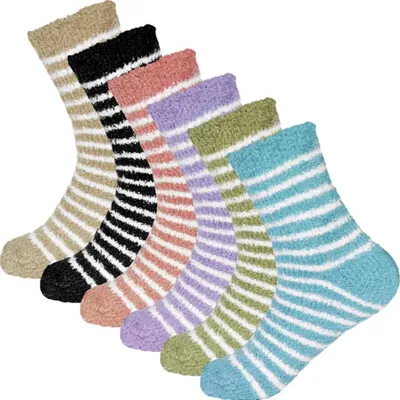 Produktbild von Palleon 6 Paar Damen Kuschelsocken – Flauschige Bettsocken für Damen & Mädchen |