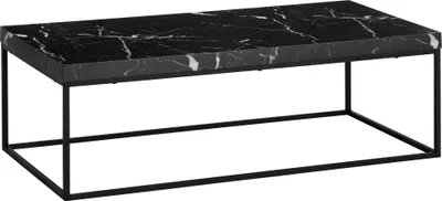 Produktbild von FineBuy Couchtisch 120x60x38 cm Schwarz Sofatisch Modern Design Wohnzimmertisch Rechteckig Loungetisch Groß Kaffeetisch Metallbeine