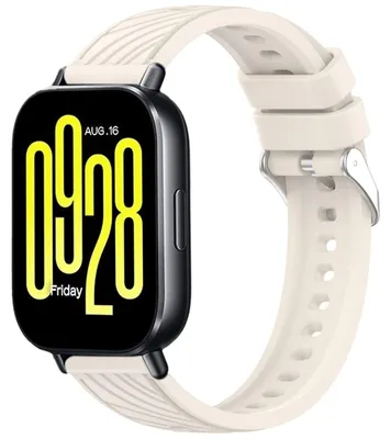Image de Pour Xiaomi Redmi Watch 5 Active structure de bande 22mm de conception de silicone bracelet de remplacement Beige