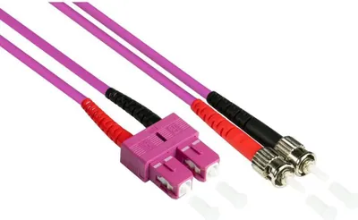 Zdjęcie produktu dla SO-32922 – Kabel krosowy światłowodowy duplex OM4 (wielomodowy, 50125) SCST, LSZH, 3 m