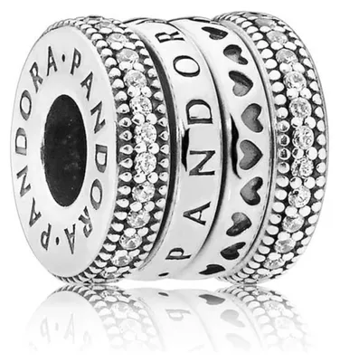 Produktbild von Pandora 797402CZ Charm Spinning Hearts of Pandora Silber