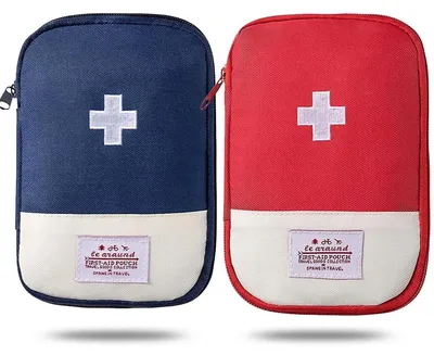 Productafbeelding van Reisapotheektas, 2 stuks, leeg, waterdicht, 18 x 13 x 2 cm