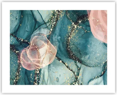 Produktbild von Poster - Poster ohne Rahmen - Flüssigkeit Gold Rosa - 50x40 cm - Wand Bild - Wanddeko - Wandbilder - Kunstposter - Wandposter - Bilder - Kunstdruck - Wanddekoration - Wandbild - P2XAA50x40-4817