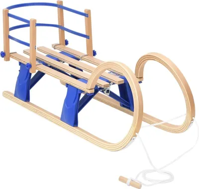 Produktbild von Klappschlitten mit Rückenlehne 110 cm Sperrholz