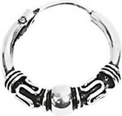 Produktbild von Single 925 Sterling Silber Keltische Bali Creole S mit Kugel 12mm 7088