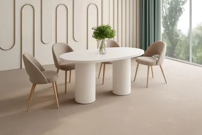 Produktbild von Design Esstisch Tisch Roseo oval 150x75x80 cm Esszimmer Pastellkollektion
