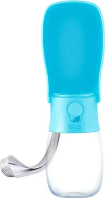 Produktbild von Hundewasserflasche, 550 ml, tragbare Hundewasserflasche, auslaufsicher, BPA-frei, Hundewasserflasche für Reisen mit Katzen und Haustieren
