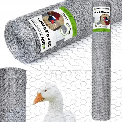 Zdjęcie produktu dla SIATKA HODOWLANA Ocynkowana Izola Woliery 25x0,65mm KLATKI wys. 100cm 25m2