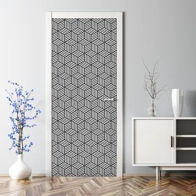 Produktbild von Dekorative Aufkleber selbstklebend Türaufkleber Türposter dekoration Geometrische Würfel 85 x 200 cm