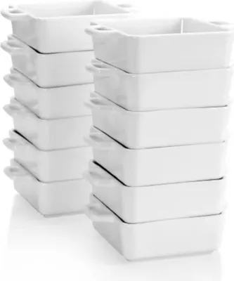 Imagen del producto de Juego de platos Tida – 12 piezas – Para 4 personas – Blanco – Incluye platos llanos, platos hondos y platos para desayuno – Vajilla de cerámica de alta calidad