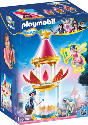 Produktbild von PLAYMOBIL 6688 - Zauberhafter Blütenturm mit Feen-Spieluhr und Twinkle