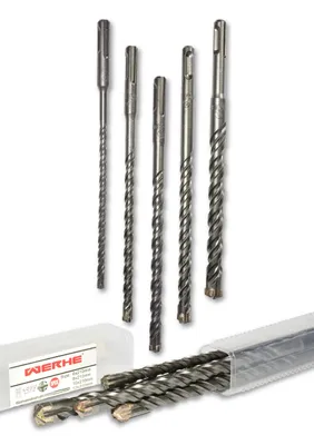Produktbild von WERHE Kreuzbohrerset für Beton 6, 8, 10, 12, 14 x 210 mm SDS PLUS