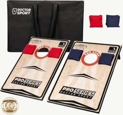 Produktbild von Cornhole 2x Komplett mit 8 Bean Bags und Tragetasche - 90x60 cm - 13kg. wirklich schönes Set aus echtem Holz