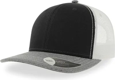 Produktbild von Atlantis SONIC | Sonic Cap, 6-Panel-Cap - Farbe: Black/Grey Melange/White - Größe: One Size