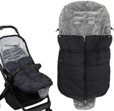 Produktbild von Unyqoos® Warmer, weicher Winter-Fußsack für Kinderwagen, Babyschale, Autositz, Wiege & Bett – isoliert, hautfreundlich, abnehmbar, faltbar, maschinenwaschbar