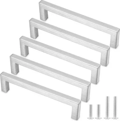 Produktbild von 128mm RVS T-Bar Handgrepen für Küchen, 10er Pack