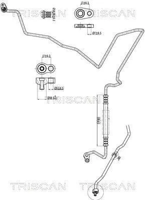 Produktbild von TRISCAN Hochdruckleitung und Niederdruckleitung Klimaanlage 9010 16032 für FORD Fiesta Mk6 Schrägheck (JA8, JR8)