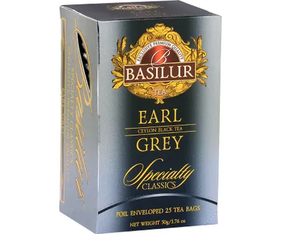 Immagine prodotto di Basilur Tè nero Earl Grey 25 bustine da 2 g Tè nero black tea
