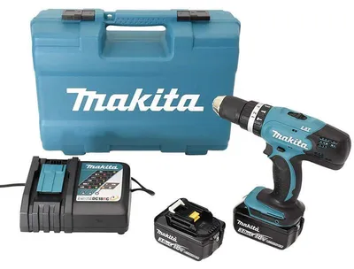 Image de Perceuse à percussion 18V LXT (2x3,0 Ah) avec 74 accessoires - MAKITA DHP453RFX4