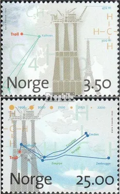 Produktbild von Briefmarken Norwegen 1996 Mi 1211-1212 (kompl.Ausg.) postfrisch Erdgasförderung