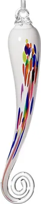 Produktbild von Hängezapfen L Gartenflair 43cm mit Stab weiß