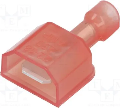 Productafbeelding van 2x Aansluitklem: plat, 0,3÷0,9 mm², mannelijk, 6,3 mm, 0,8 mm, geïsoleerd, 2-520103-2, geïsoleerd