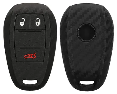 Obrázok produktu pre Puzdro na kľúče kwmobile pre Alfa Romeo – puzdro na diaľkový ovládač s 3 tlačidlami – silikónové puzdro na kľúče od auta – ochranné puzdro na kľúče v